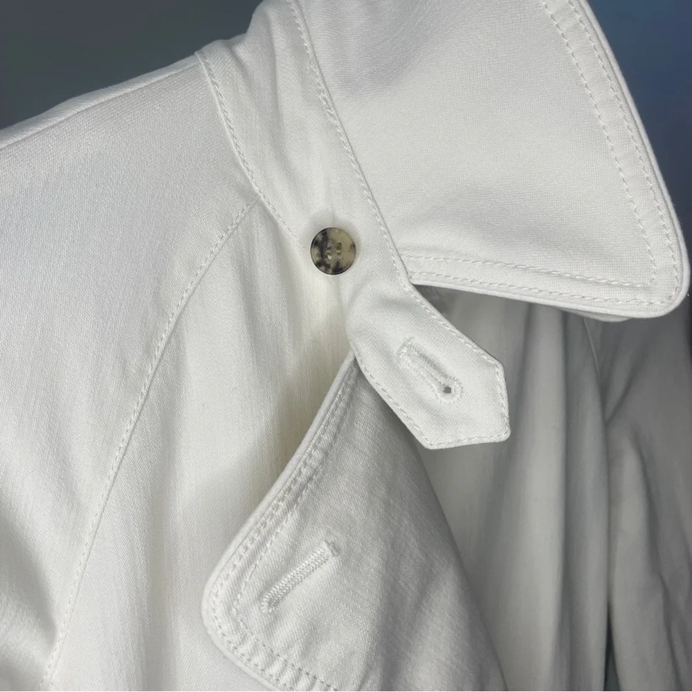 Theory Double Breasted Belted White Jacket - size small - Picture 11 of 12